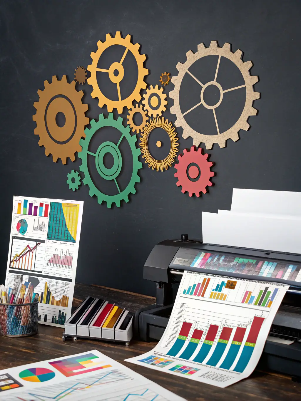 A visual representation of cost savings, such as a graph showing reduced printing costs or a comparison of Mystic Print Edge's prices versus competitors.